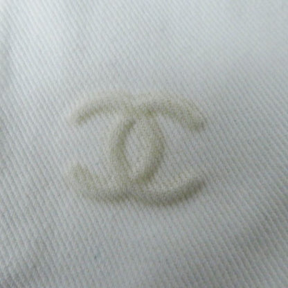 CHANEL P70204 Cotton Coco Mark Button Camellia Embossed Cropped Denim Jacket