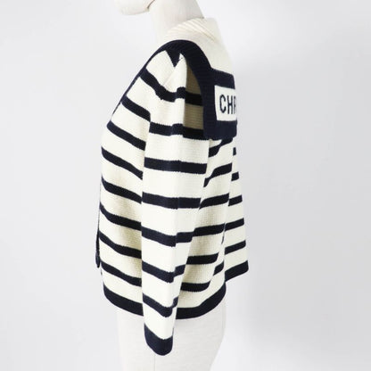 Christian DIOR 224g02am309 Marinière Wool Cashmere Marine Knit Sweater Collar