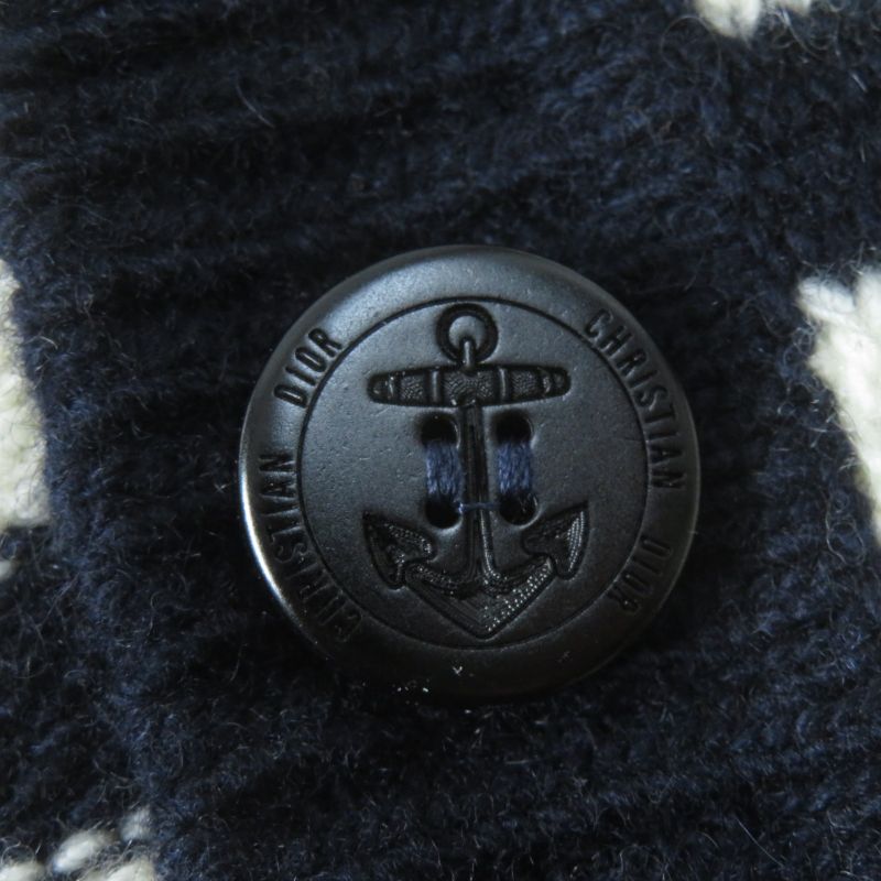 Christian DIOR 224g02am309 Marinière Wool Cashmere Marine Knit Sweater Collar