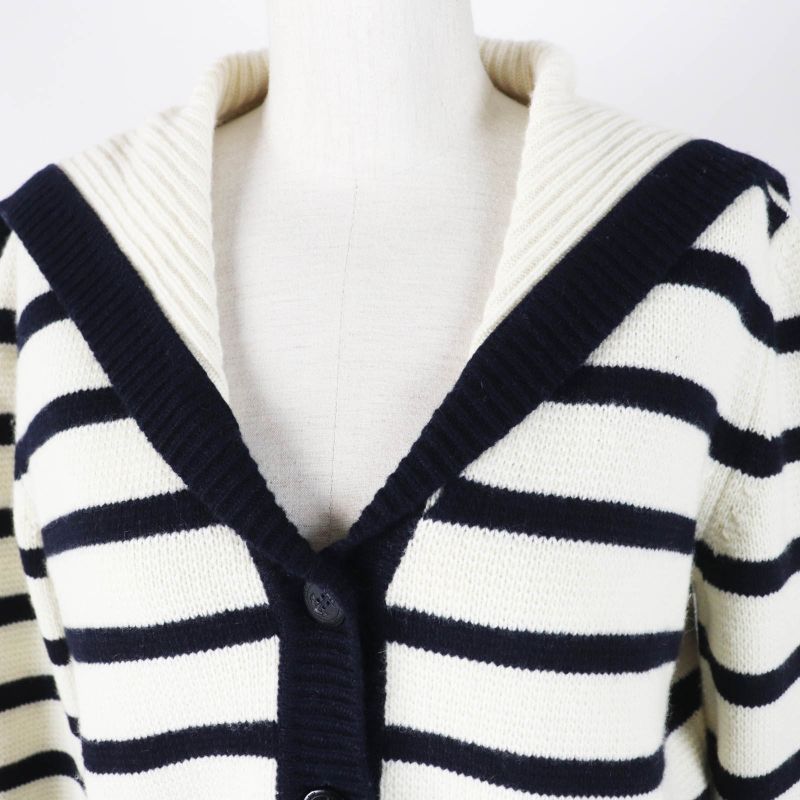 Christian DIOR 224g02am309 Marinière Wool Cashmere Marine Knit Sweater Collar