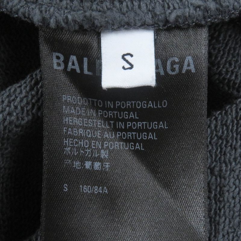 Balenciaga 2021 578135 Cotton Campaign Logo Embroidery Hoodie Grey S Made In