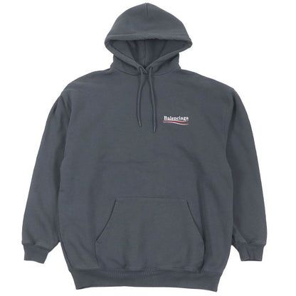 Balenciaga 2021 578135 Cotton Campaign Logo Embroidery Hoodie Grey S Made In