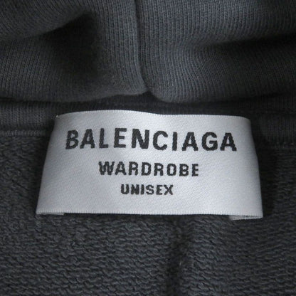 Balenciaga 2021 578135 Cotton Campaign Logo Embroidery Hoodie Grey S Made In