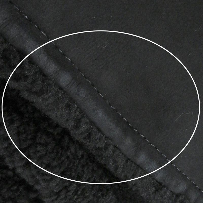 Fendi 2021 Fm0157 Sheepskin Logo Button Shear Ring Coat Mouton Coat Black 44