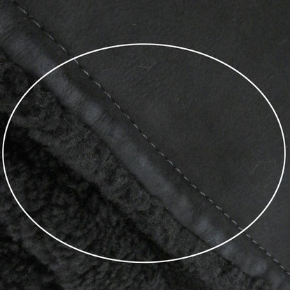 Fendi 2021 Fm0157 Sheepskin Logo Button Shear Ring Coat Mouton Coat Black 44