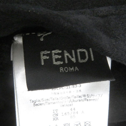 Fendi 2021 Fm0157 Sheepskin Logo Button Shear Ring Coat Mouton Coat Black 44