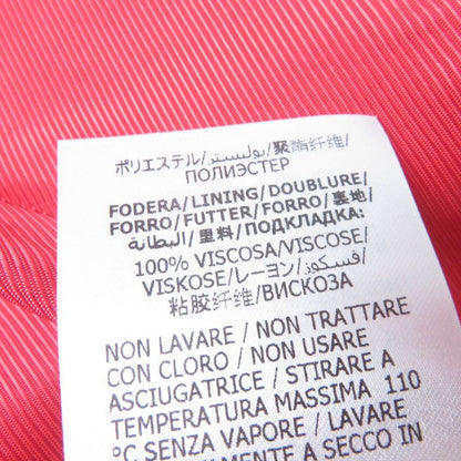 Gucci 619359 Silk Wool Quelle QUEN SOIT LA Saison Half Coat Jacket Red 40 Made