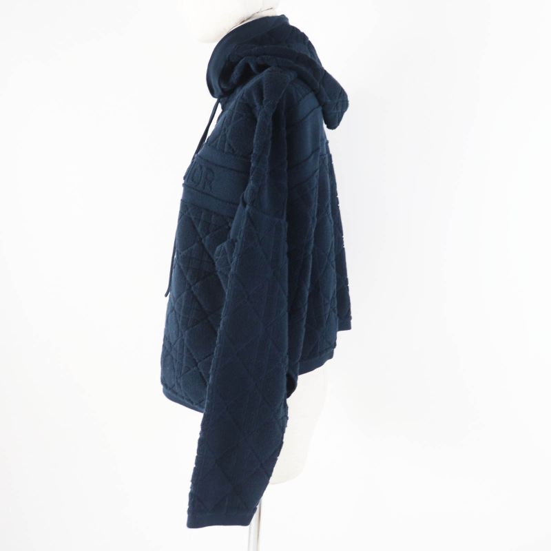 Christian DIOR 214587am715 Canaje Terry Cotton Pile Fabric Pullover Hoodie Dark