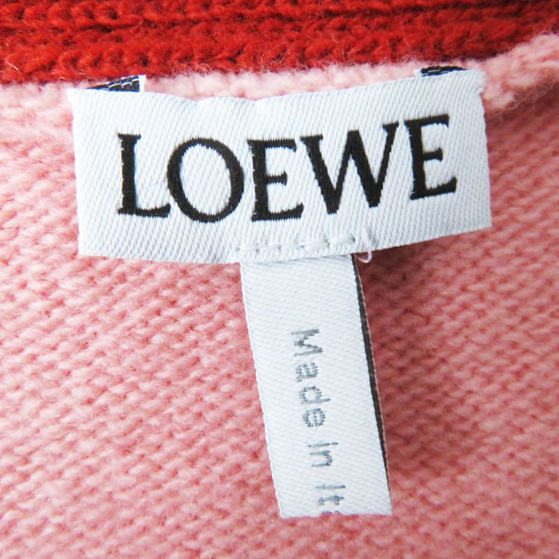 LOEWE S897y16k01 100% Wool Anagram Embroidery Asymmetrical Oversized Long