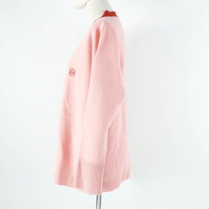 LOEWE S897y16k01 100% Wool Anagram Embroidery Asymmetrical Oversized Long