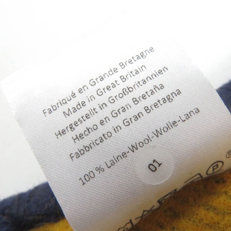 Hermes Rocabas L'or 100% Wool Blanket Shawl 108 X 73cm (28.74in) Multicolor