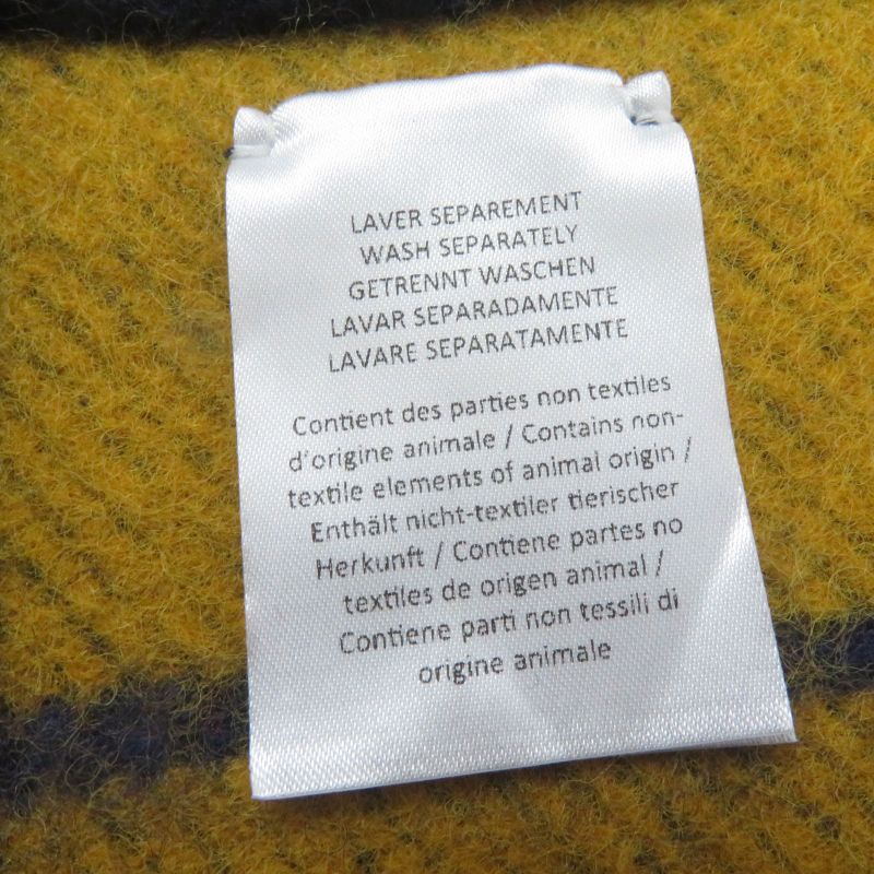 Hermes Rocabas L'or 100% Wool Blanket Shawl 108 X 73cm (28.74in) Multicolor