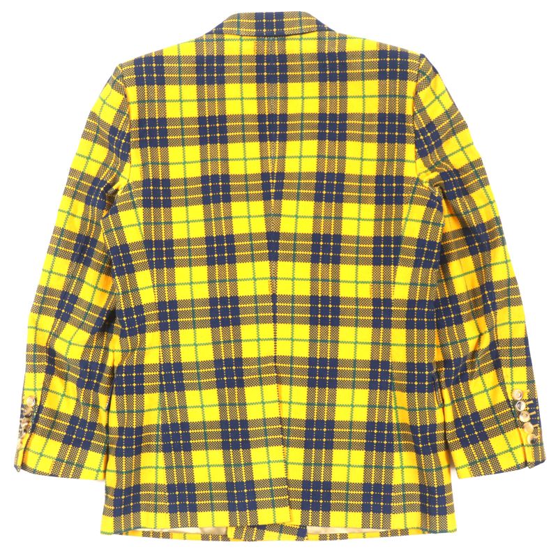 Unused Gucci 23SS 714971 Double-breasted Checked Cotton-corduroy Blazer
