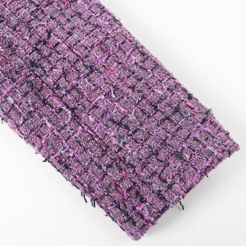 CHANEL 22P P72383 Tweed Jacket Purple 36 With Hanger And Garment Made In France