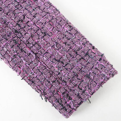CHANEL 22P P72383 Tweed Jacket Purple 36 With Hanger And Garment Made In France