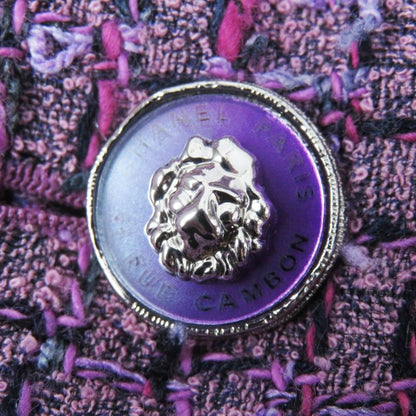 CHANEL 22P P72383 Tweed Jacket Purple 36 With Hanger And Garment Made In France