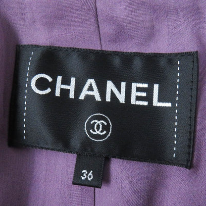 CHANEL 22P P72383 Tweed Jacket Purple 36 With Hanger And Garment Made In France