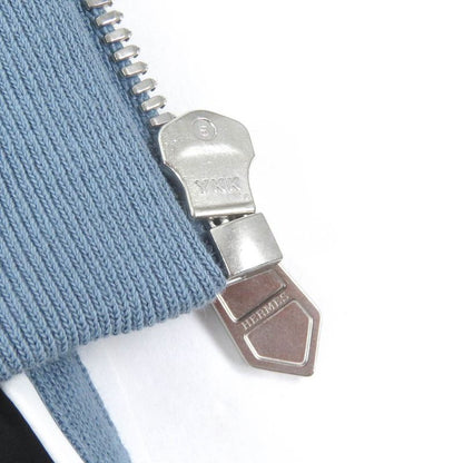 Hermes 24SS Run H 100% Cotton Sideline H Logo Zip Hoodie Blue L Made In Italy