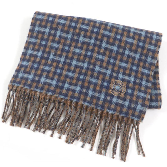 Hermes 22AW H Ecosse Lectverso 100% Cashmere H Logo All Over Serie Embroidery