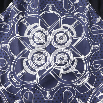 Hermes Eperon D'or Tellier Golden Spur 100% Silk Twill Raine Crew Neck Long