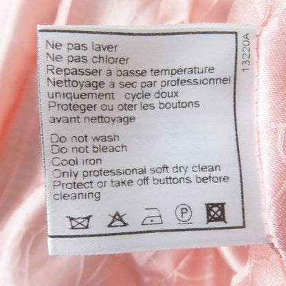 CHANEL P19033 02P Tweed Jacket With Logo Button Corsage Pink Black White 42