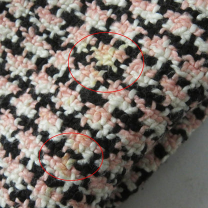 CHANEL P19033 02P Tweed Jacket With Logo Button Corsage Pink Black White 42