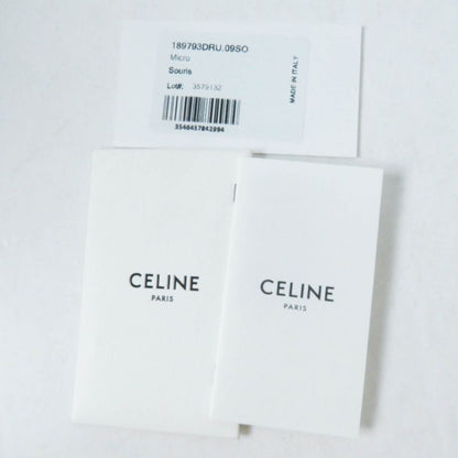 Celine 18979 Luggage Micro Shopper Drummed Calfskin Handbag With Sri Storage