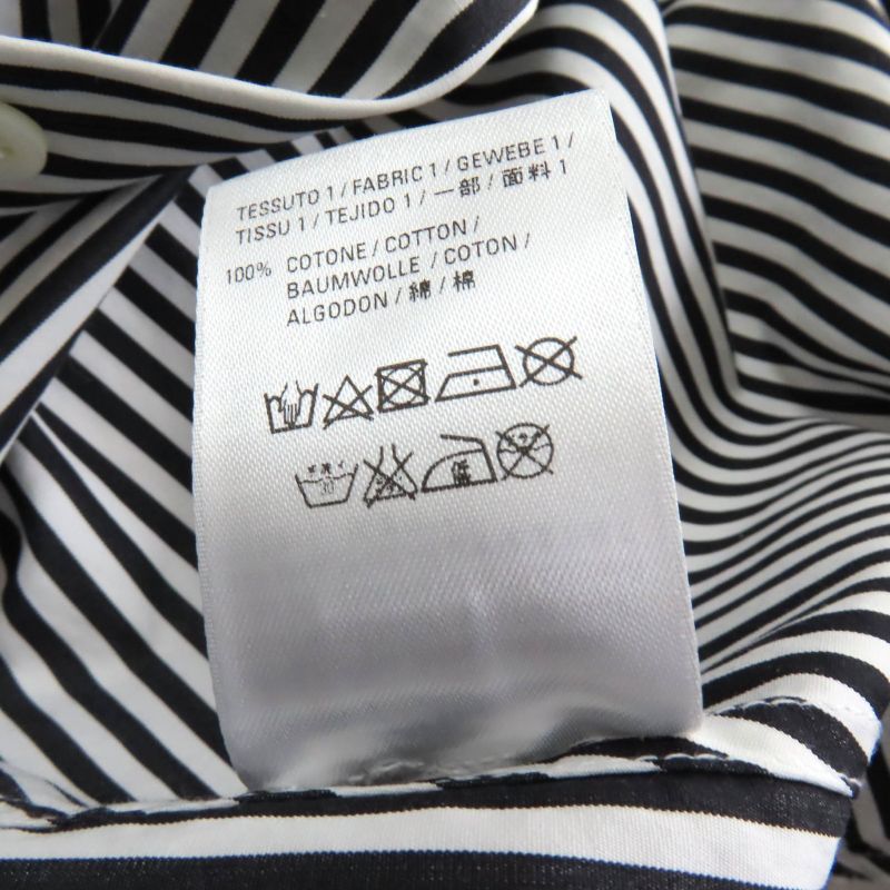 Balenciaga 520497 New Swing 100% Cotton Big Silhouette Striped Shirt With Back