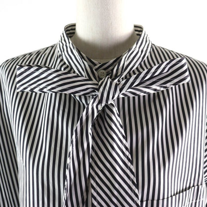 Balenciaga 520497 New Swing 100% Cotton Big Silhouette Striped Shirt With Back