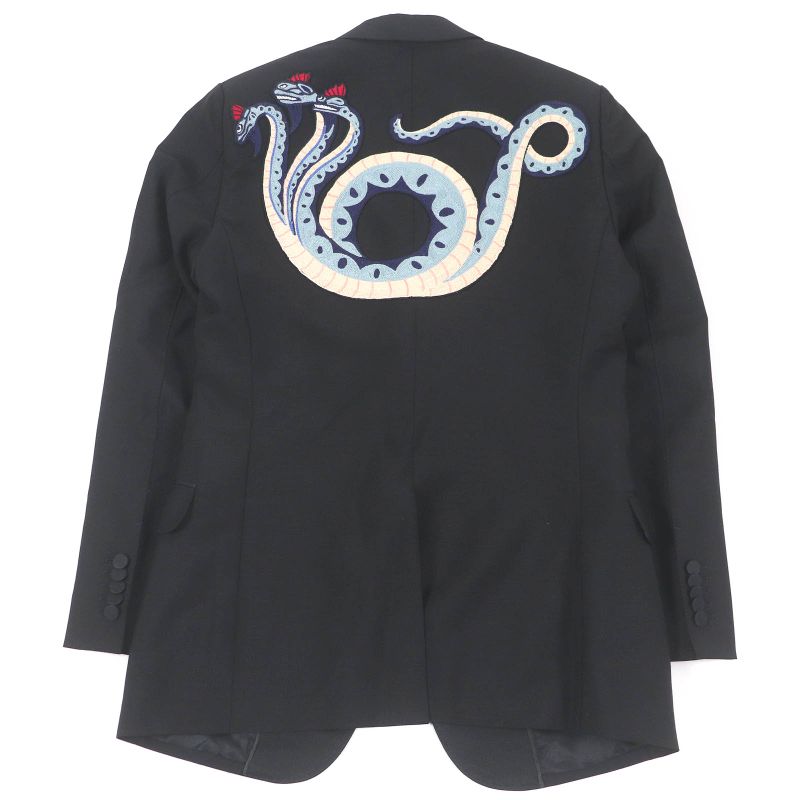 Gucci 457776 DIY Mohair Wool Back Dragon Embroidery Single Tailored Jacket