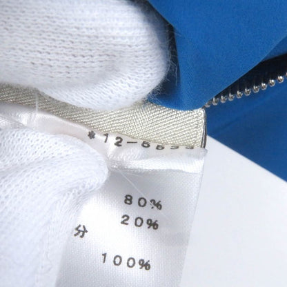 Hermes H Motif Logo Zip Cotton Quilted Jacket Blouson Charcoal Blue 46 With