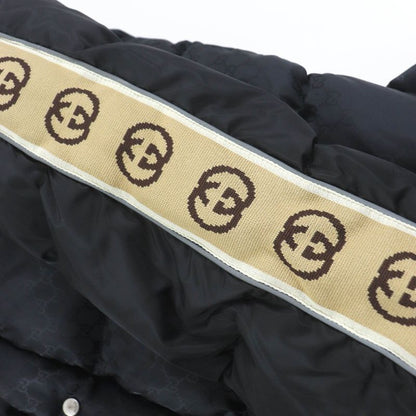 Gucci 603569 GG Logo Sideline Hooded Bench Coat Black 50 Genuine