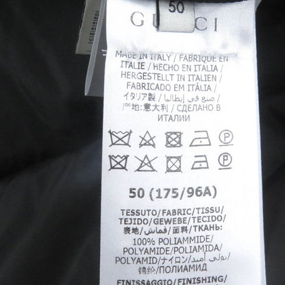 Gucci 603569 GG Logo Sideline Hooded Bench Coat Black 50 Genuine