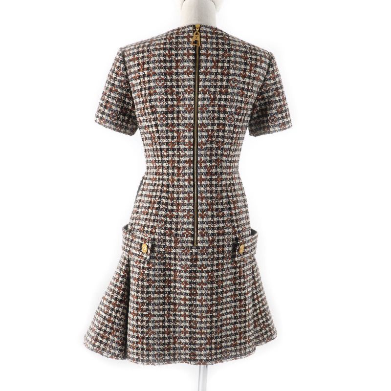 Louis Vuitton 22AW Mohair Blend With Logo Buttons Monogram Short Sleeves Tweed