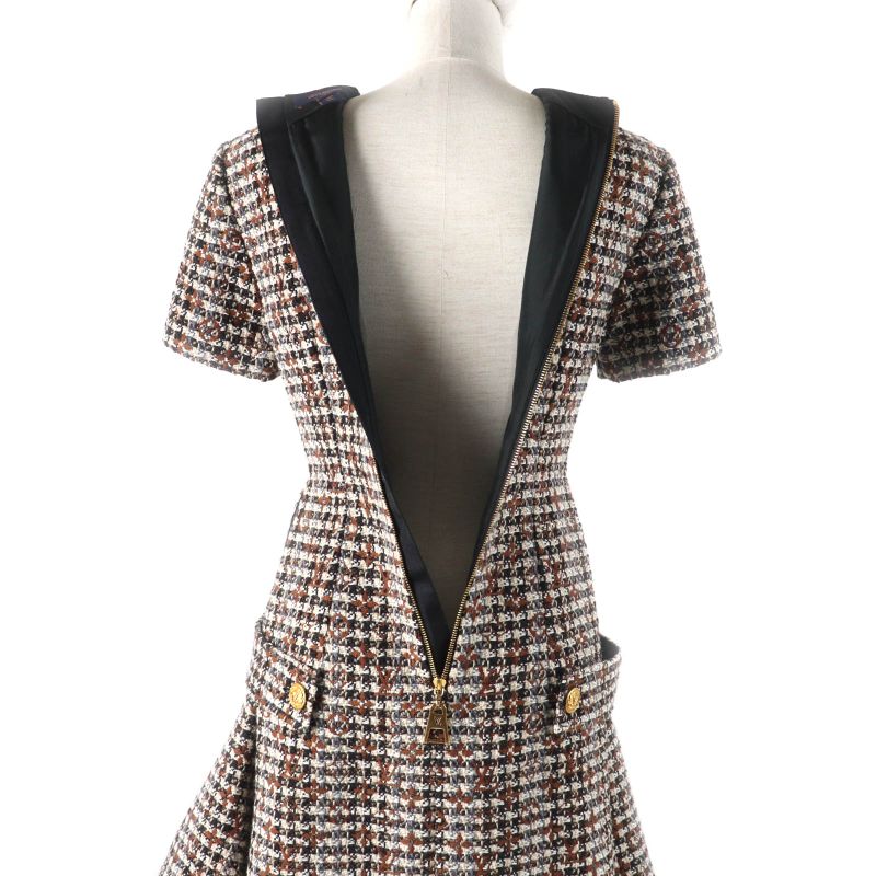 Louis Vuitton 22AW Mohair Blend With Logo Buttons Monogram Short Sleeves Tweed