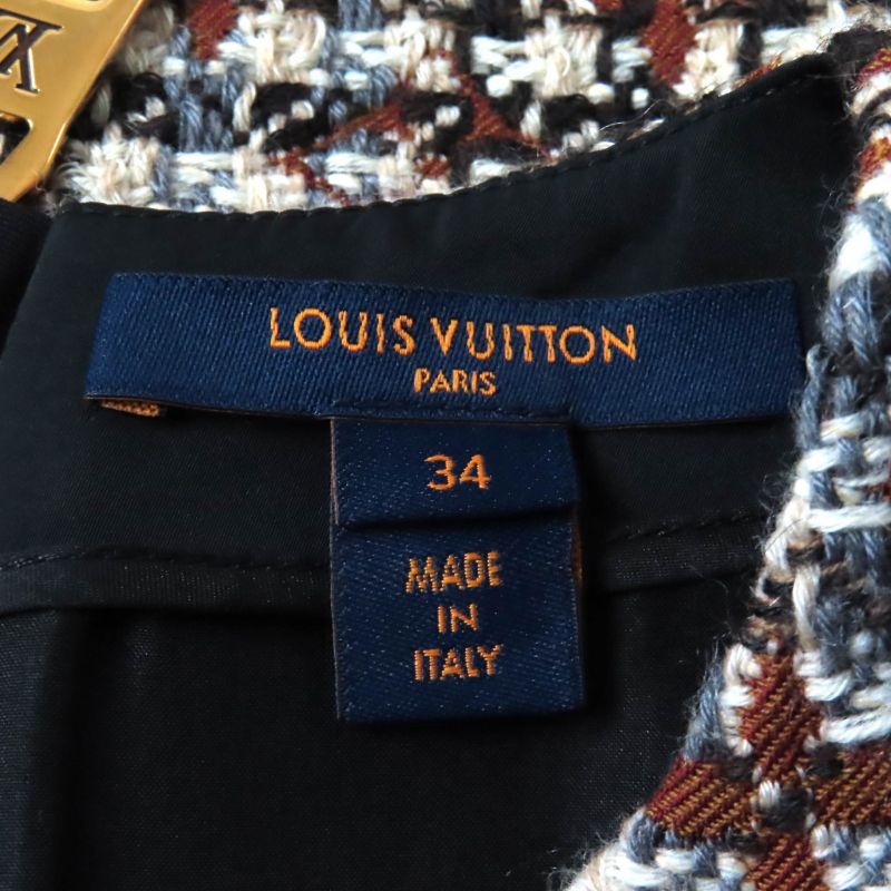 Louis Vuitton 22AW Mohair Blend With Logo Buttons Monogram Short Sleeves Tweed