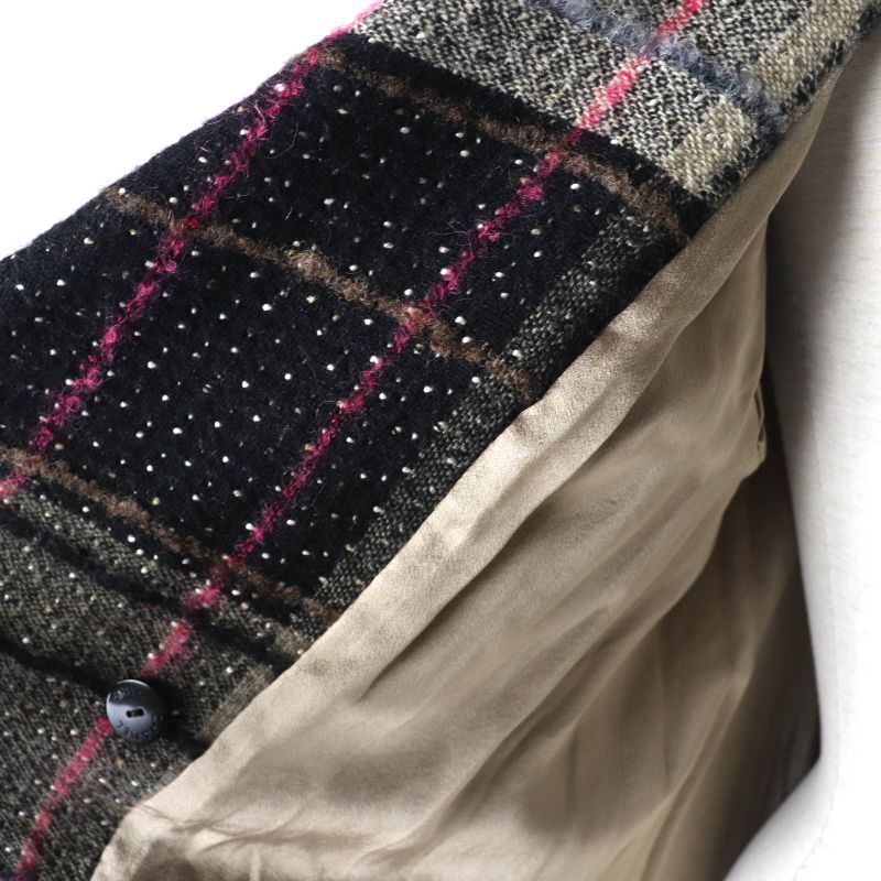 CHANEL 05A P26855 Checked Tweed Double Breasted Jacket With Coco Mark Buttons