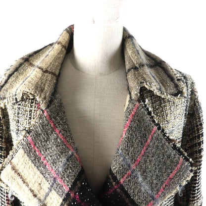 CHANEL 05A P26855 Checked Tweed Double Breasted Jacket With Coco Mark Buttons