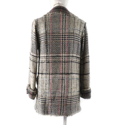 CHANEL 05A P26855 Checked Tweed Double Breasted Jacket With Coco Mark Buttons