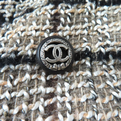 CHANEL 05A P26855 Checked Tweed Double Breasted Jacket With Coco Mark Buttons