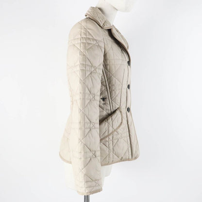 Christian DIOR 157v38a2827 BEE Embroidered Cannage Quilted Jacket Light Beige