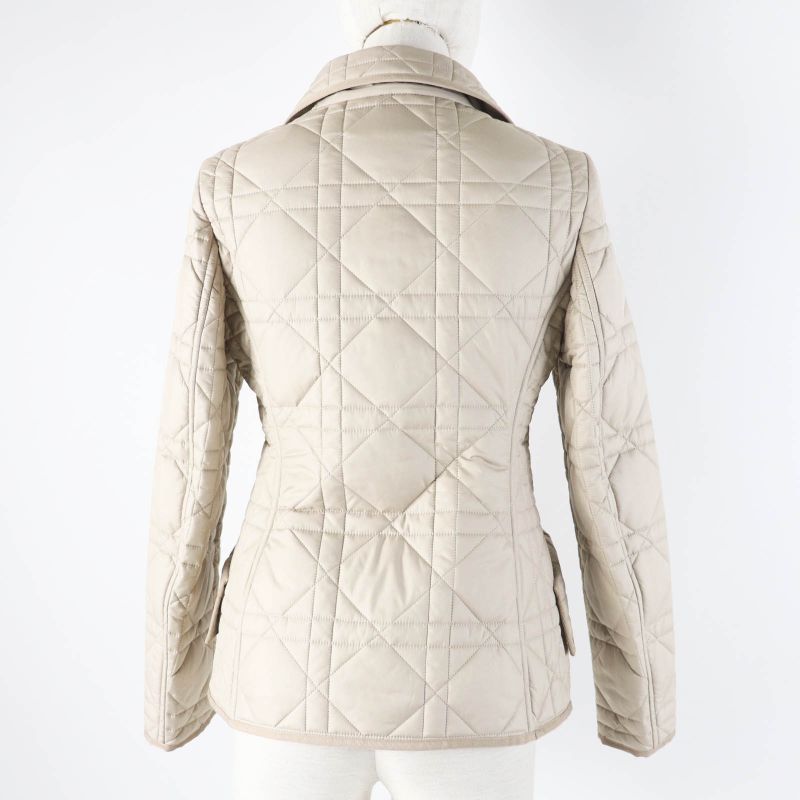 Christian DIOR 157v38a2827 BEE Embroidered Cannage Quilted Jacket Light Beige