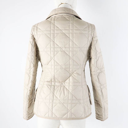Christian DIOR 157v38a2827 BEE Embroidered Cannage Quilted Jacket Light Beige