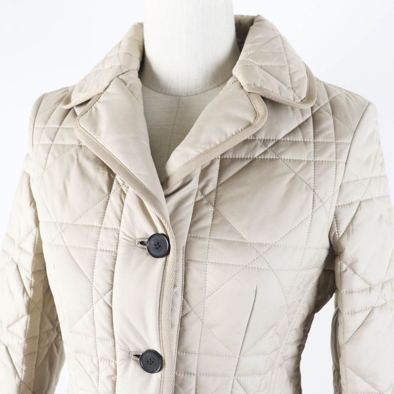 Christian DIOR 157v38a2827 BEE Embroidered Cannage Quilted Jacket Light Beige