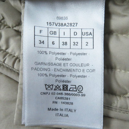 Christian DIOR 157v38a2827 BEE Embroidered Cannage Quilted Jacket Light Beige