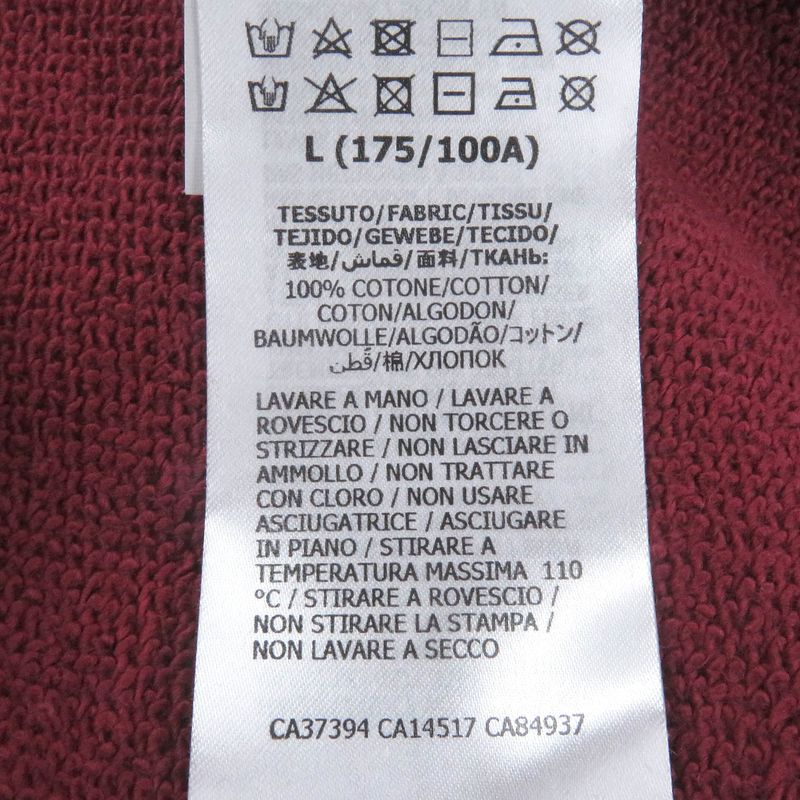 Gucci 20AW 626990 100% Cotton Logo Print Crew Neck Sweatshirt Bordeaux L Made