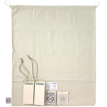 Loewe Tote Bag Folded Tote Medium Black Bordeaux Pink