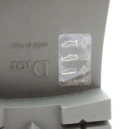 20ss Christian Dior Camp Lace Up Rain Rubber Combat Boots 35/22.0 Khaki Women's