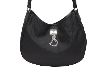 Dior Trotter Shoulder Bag Canvas Black Silver — view 2