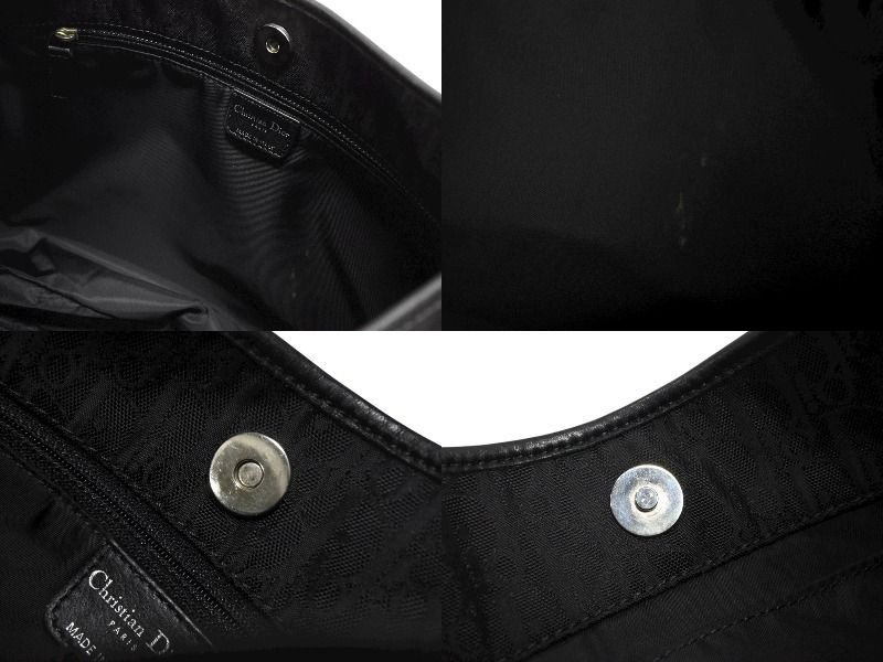 Dior Trotter Shoulder Bag Canvas Black Silver — view 8